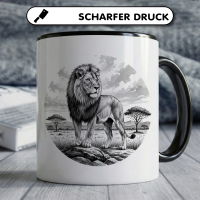 Tasse mit dem Motiv L�we in der Wildnis - Ansicht 5