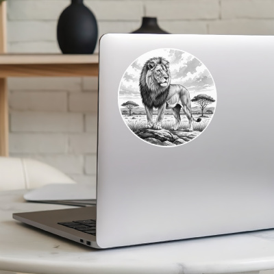 L�we in der Wildnis Aufkleber Bunt - Ansicht 5