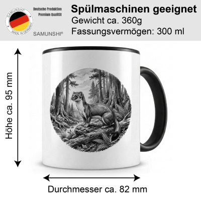Tasse mit dem Motiv Marder in der Wildnis - Ansicht 2