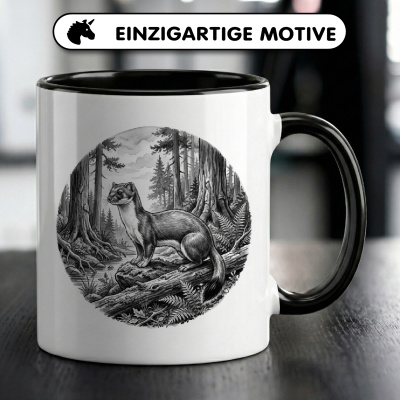 Tasse mit dem Motiv Marder in der Wildnis - Ansicht 3