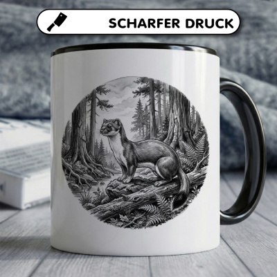 Tasse mit dem Motiv Marder in der Wildnis - Ansicht 5