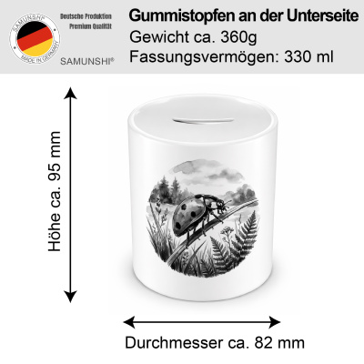 Spardose mit dem Motiv Marienk�fer in der Wildnis - Ansicht 2