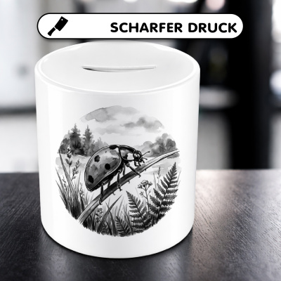 Spardose mit dem Motiv Marienk�fer in der Wildnis - Ansicht 5