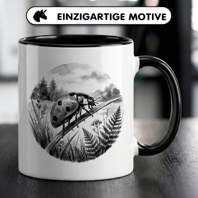 Tasse mit dem Motiv Marienk�fer in der Wildnis - Ansicht 3
