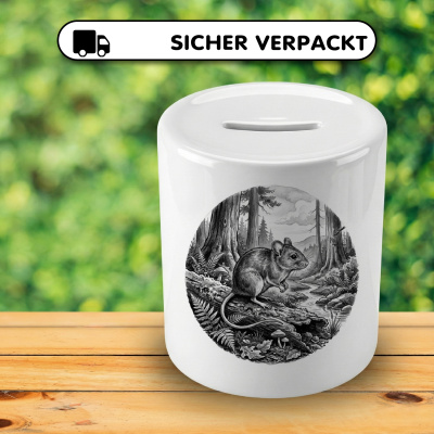 Spardose mit dem Motiv Maus in der Wildnis - Ansicht 4