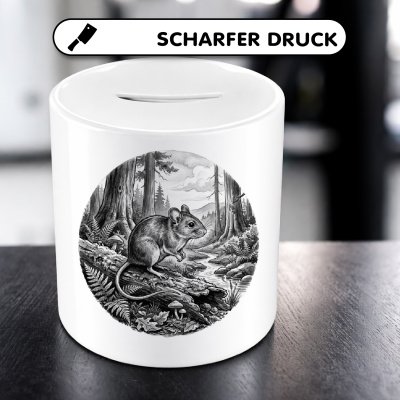 Spardose mit dem Motiv Maus in der Wildnis - Ansicht 5