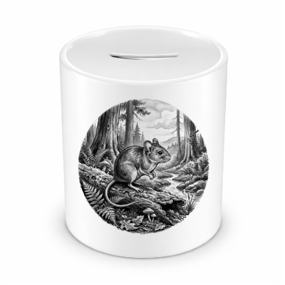 Spardose mit dem Motiv Maus in der Wildnis