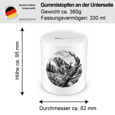 Spardose mit dem Motiv Motte in der Wildnis - Ansicht 2