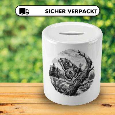 Spardose mit dem Motiv Motte in der Wildnis - Ansicht 4