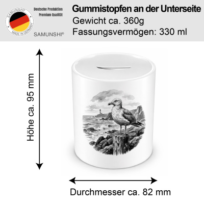 Spardose mit dem Motiv M�we in der Wildnis - Ansicht 2