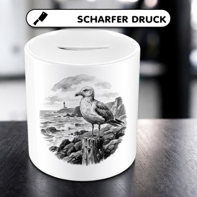 Spardose mit dem Motiv M�we in der Wildnis - Ansicht 5