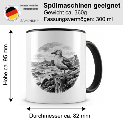 Tasse mit dem Motiv M�we in der Wildnis - Ansicht 2