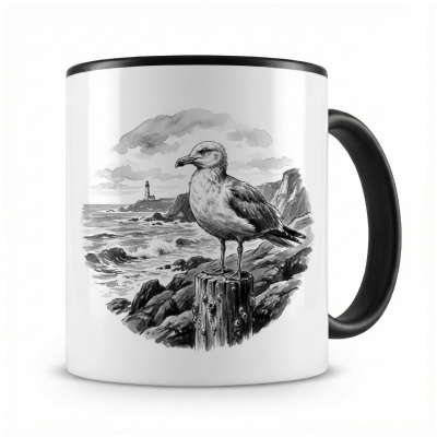 Tasse mit dem Motiv M�we in der Wildnis