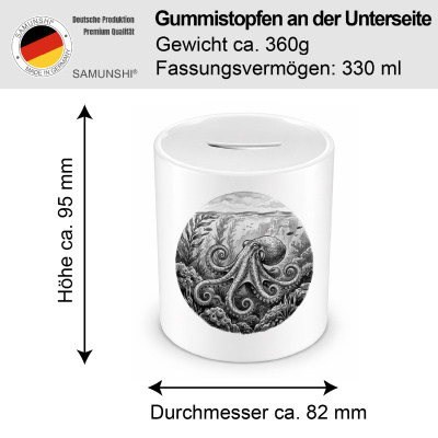 Spardose mit dem Motiv Krake in der Wildnis - Ansicht 2