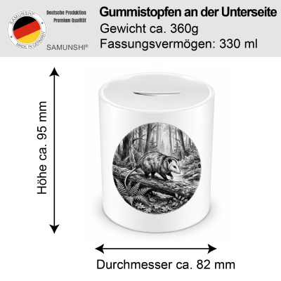 Spardose mit dem Motiv Opossum in der Wildnis - Ansicht 2