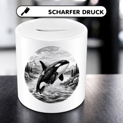 Spardose mit dem Motiv Orca Wal in der Wildnis - Ansicht 5