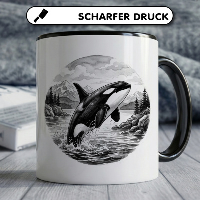 Tasse mit dem Motiv Orca Wal in der Wildnis - Ansicht 5
