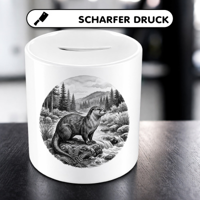 Spardose mit dem Motiv Otter in der Wildnis - Ansicht 5