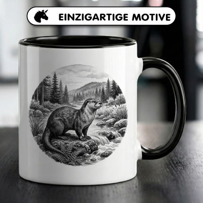 Tasse mit dem Motiv Otter in der Wildnis - Ansicht 3
