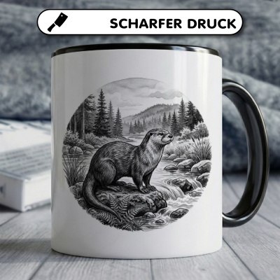 Tasse mit dem Motiv Otter in der Wildnis - Ansicht 5