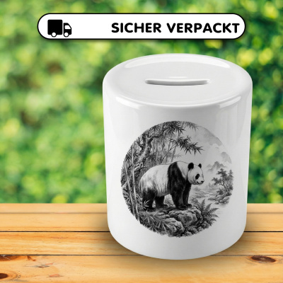 Spardose mit dem Motiv Panda B�r in der Wildnis - Ansicht 4