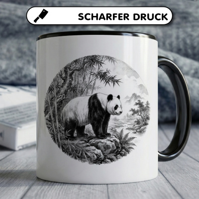 Tasse mit dem Motiv Panda B�r in der Wildnis - Ansicht 5