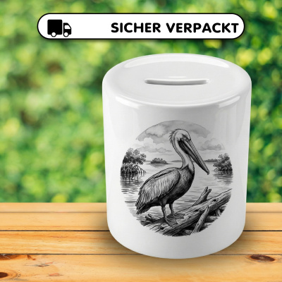 Spardose mit dem Motiv Pelikan in der Wildnis - Ansicht 4