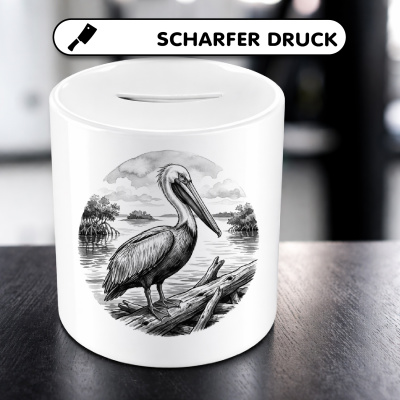 Spardose mit dem Motiv Pelikan in der Wildnis - Ansicht 5