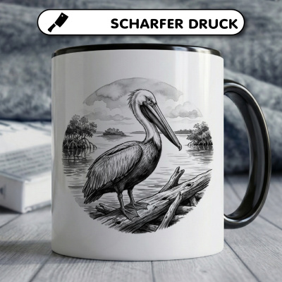 Tasse mit dem Motiv Pelikan in der Wildnis - Ansicht 5