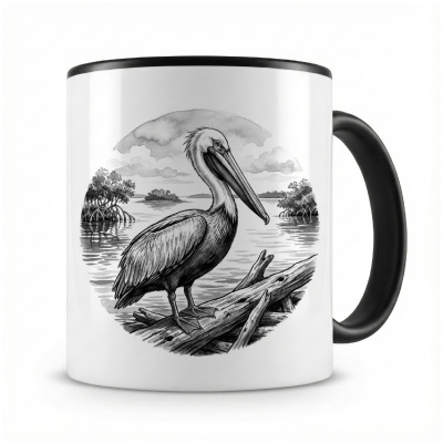 Tasse mit dem Motiv Pelikan in der Wildnis