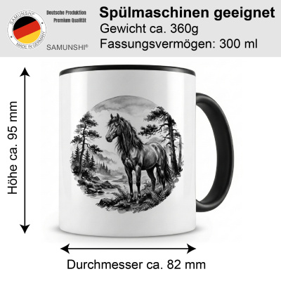 Tasse mit dem Motiv Pferd in der Wildnis - Ansicht 2