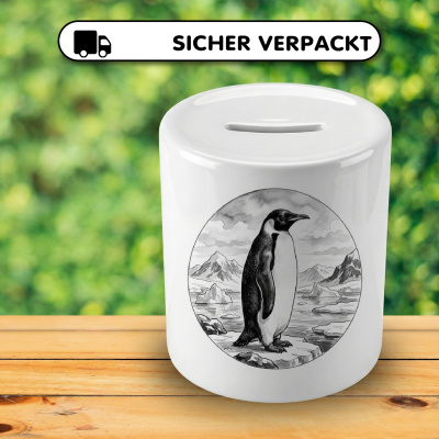 Spardose mit dem Motiv Pinguin in der Wildnis - Ansicht 4