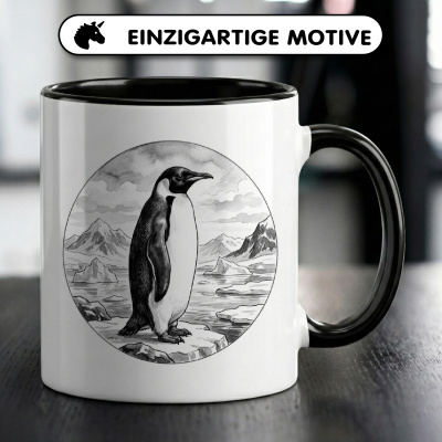 Tasse mit dem Motiv Pinguin in der Wildnis - Ansicht 3