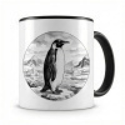 Tasse mit dem Motiv Pinguin in der Wildnis