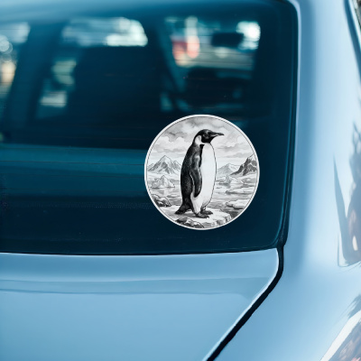 Pinguin in der Wildnis Aufkleber Bunt - Ansicht 3