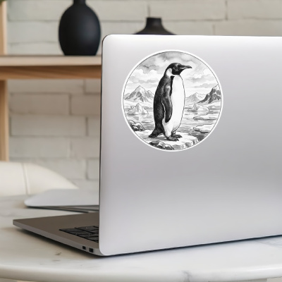 Pinguin in der Wildnis Aufkleber Bunt - Ansicht 5