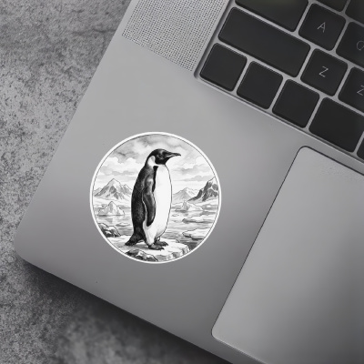 Pinguin in der Wildnis Aufkleber Bunt - Ansicht 7