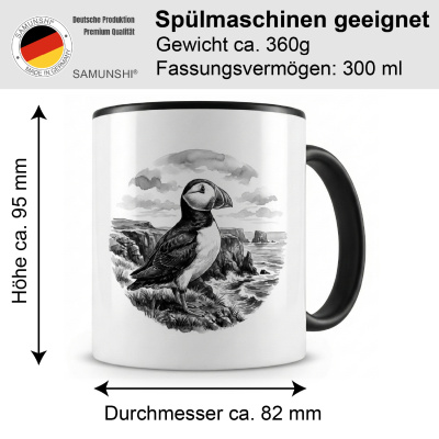 Tasse mit dem Motiv Papageitaucher in der Wildnis - Ansicht 2