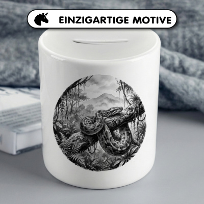 Spardose mit dem Motiv Python in der Wildnis - Ansicht 3