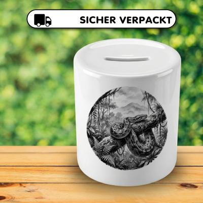 Spardose mit dem Motiv Python in der Wildnis - Ansicht 4