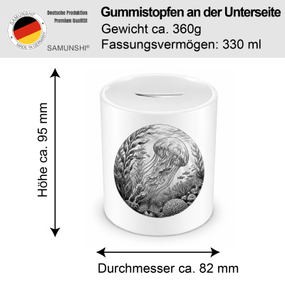 Spardose mit dem Motiv Qualle in der Wildnis - Ansicht 2