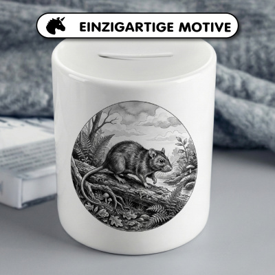 Spardose mit dem Motiv Ratte in der Wildnis - Ansicht 3
