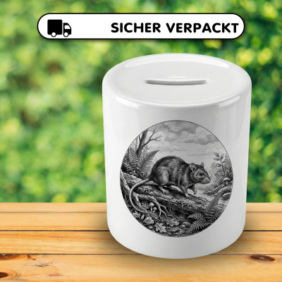 Spardose mit dem Motiv Ratte in der Wildnis - Ansicht 4