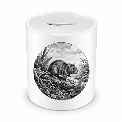 Spardose mit dem Motiv Ratte in der Wildnis