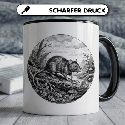 Tasse mit dem Motiv Ratte in der Wildnis - Ansicht 5