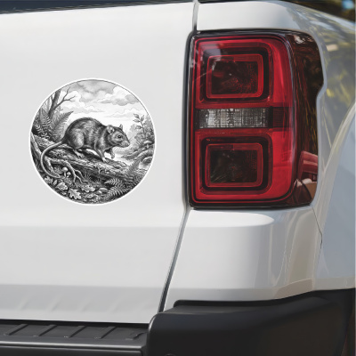 Ratte in der Wildnis Aufkleber Bunt - Ansicht 2