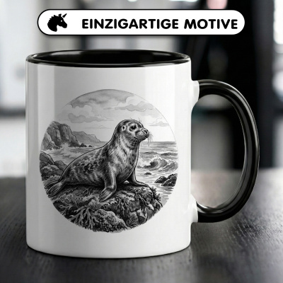 Tasse mit dem Motiv Robbe in der Wildnis - Ansicht 3