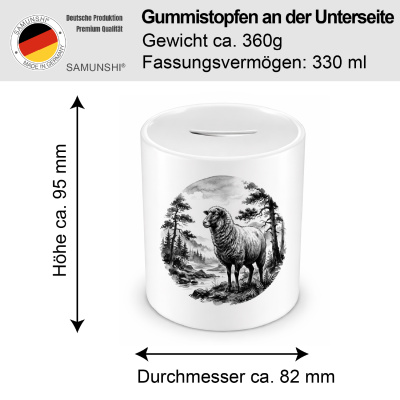 Spardose mit dem Motiv Schaf in der Wildnis - Ansicht 2