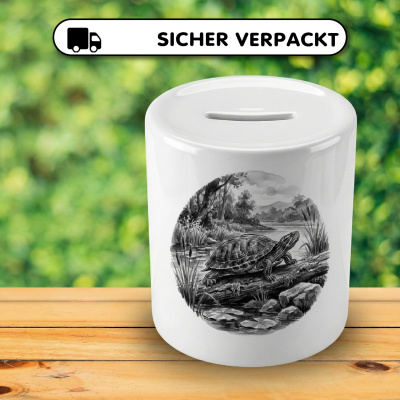 Spardose mit dem Motiv Landschildkr�ten in der Wildnis - Ansicht 4