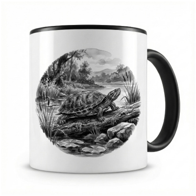 Tasse mit dem Motiv Landschildkr�ten in der Wildnis